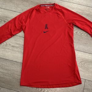 Los Angeles Angels Anaheim MLB Nike Dri Fit Team Issued Long Sleeve Mens Medium